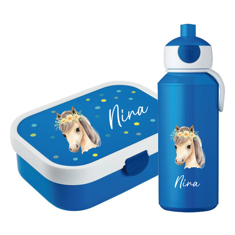 Mepal Brotdose & Trinkflasche Tiere mit Punkten