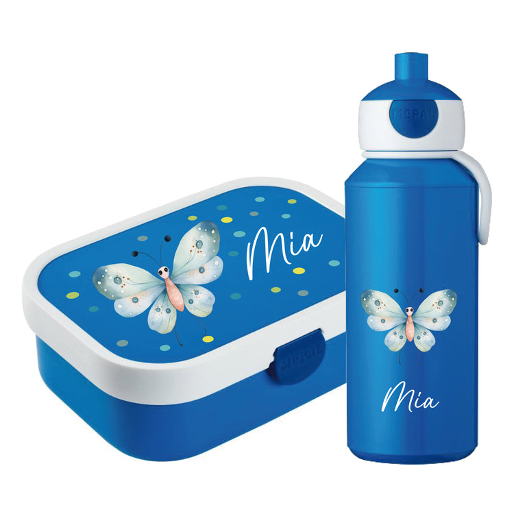 Mepal Brotdose & Trinkflasche Tiere mit Punkten