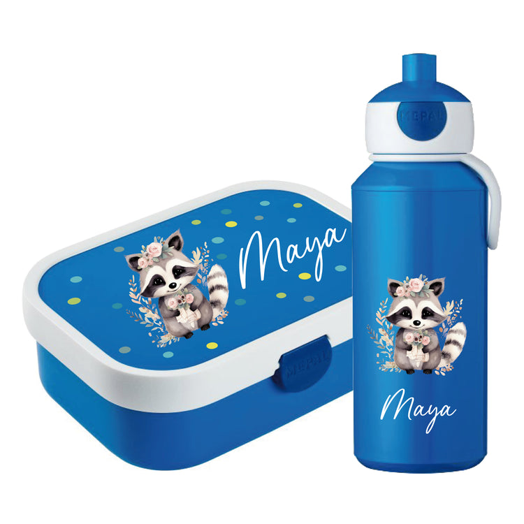 Mepal Brotdose & Trinkflasche Tiere mit Punkten