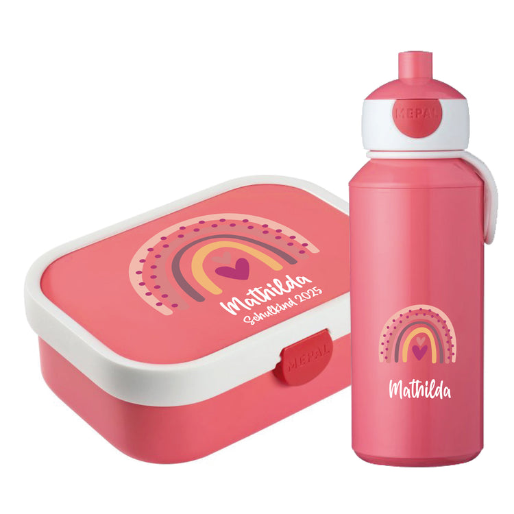 Mepal Brotdose & Trinkflasche Schulkind - Regenbogen