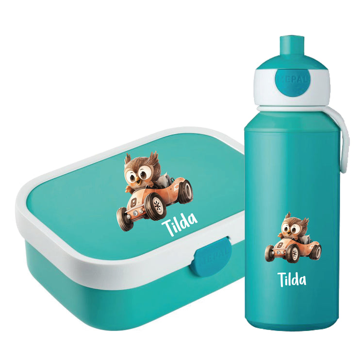 Mepal Brotdose & Trinkflasche Tierauto