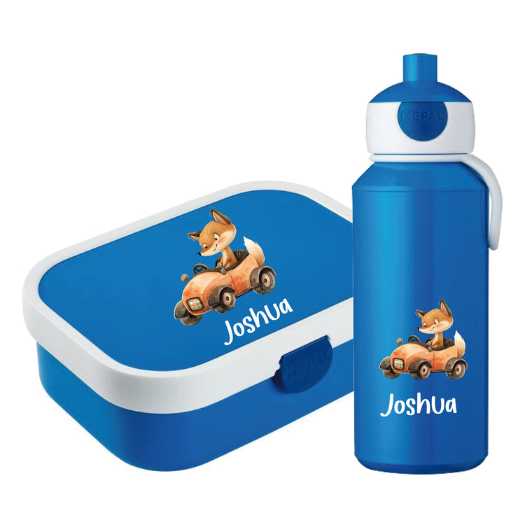 Mepal Brotdose & Trinkflasche Tierauto