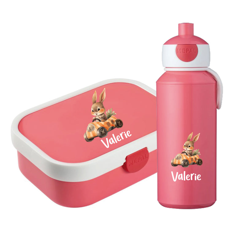 Mepal Brotdose & Trinkflasche Tierauto