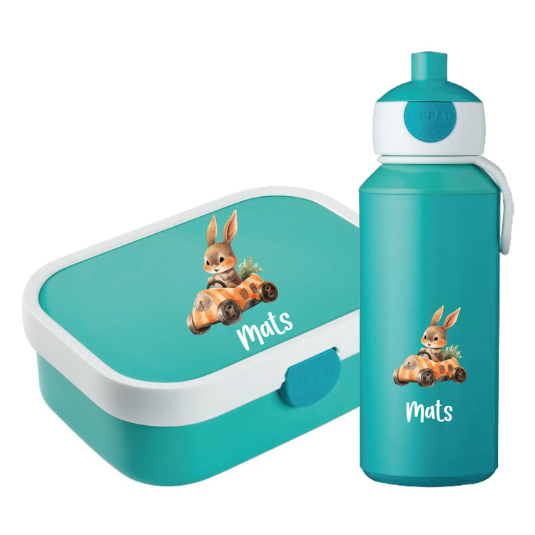 Mepal Brotdose & Trinkflasche Tierauto