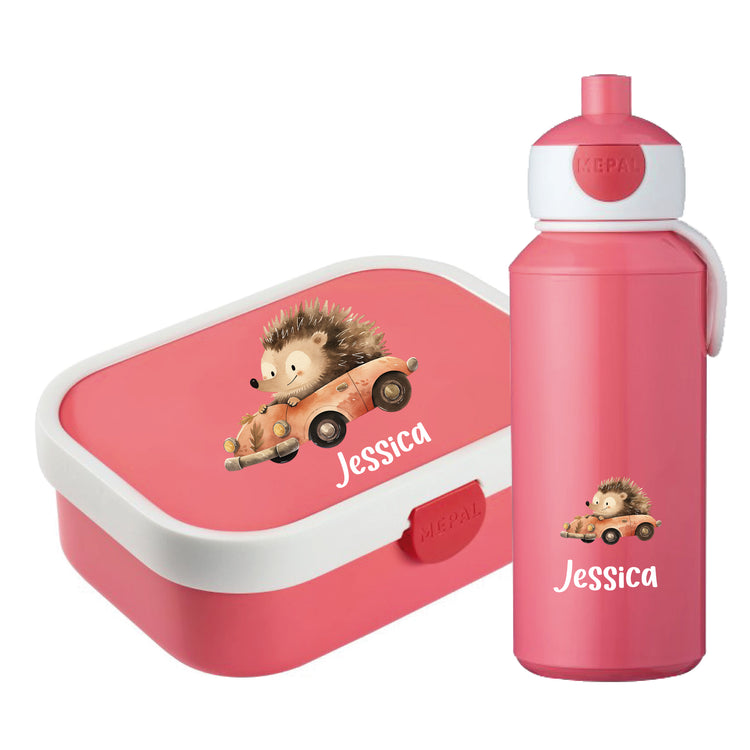 Mepal Brotdose & Trinkflasche Tierauto