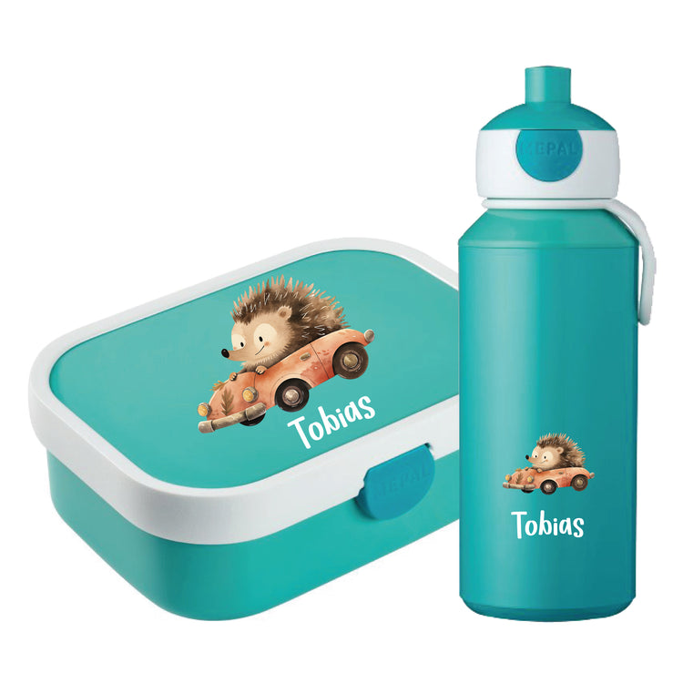 Mepal Brotdose & Trinkflasche Tierauto