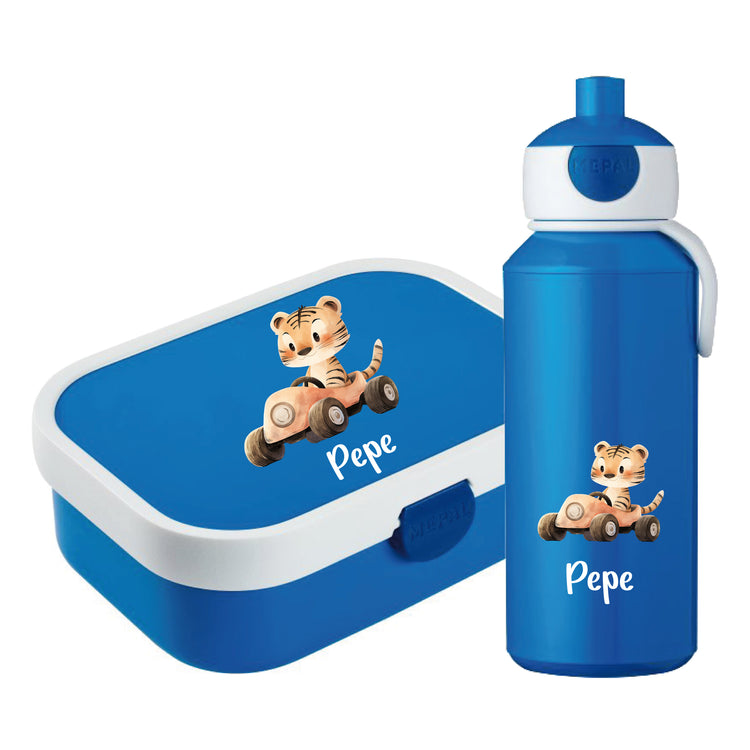 Mepal Brotdose & Trinkflasche Tierauto