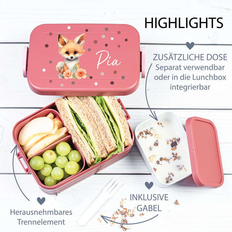 Mepal Lunchbox Midi Tiere mit Punkten