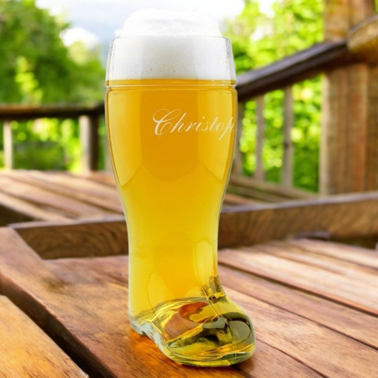 Bierstiefel mit Gravur - Biergeschenk