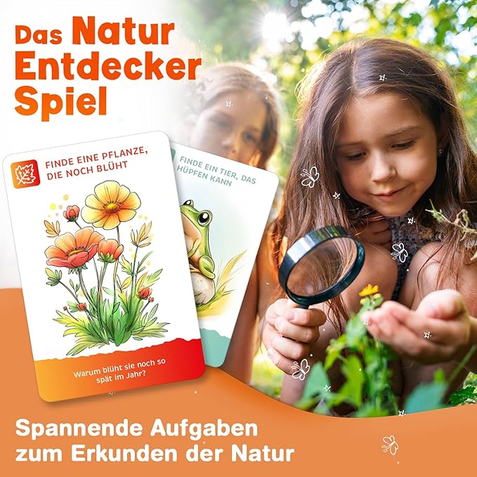 50x Entdeckerkarten für Kinder - Suchspiel zum Natur entdecken
