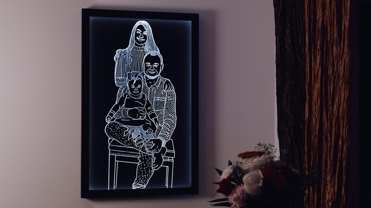 LED-Wandbild in Premium Qualität - Hochzeitserinnerungen
