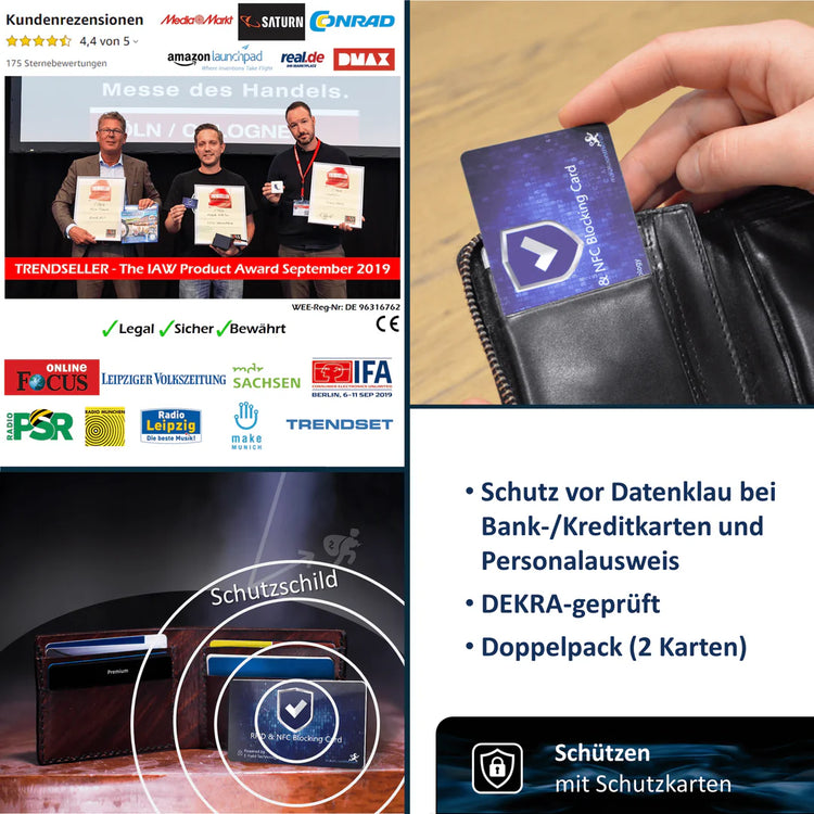 BenBag-Set 2: Shopper Tasche Cognac (5-teiliges Set, Premium-Leder)