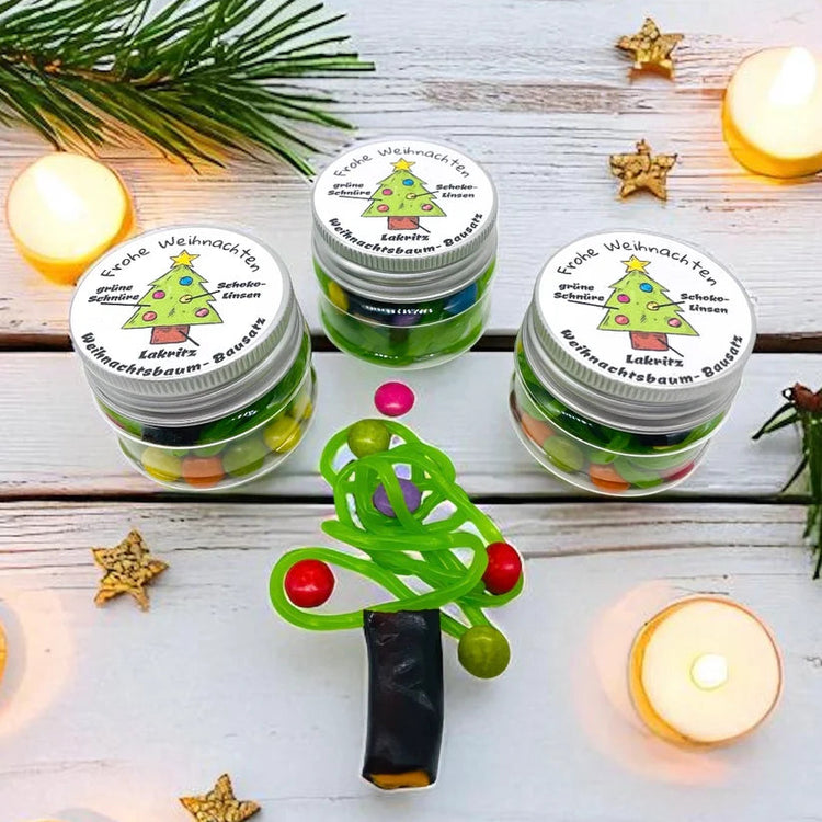 Weihnachtsbaum-Bausatz aus Fruchtgummi - Adventsgeschenk