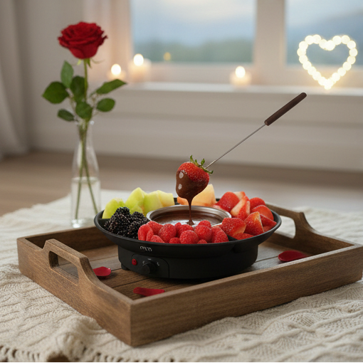 Elektrisches Fondue Set - Schokoladen Fondue - Käse Fondue