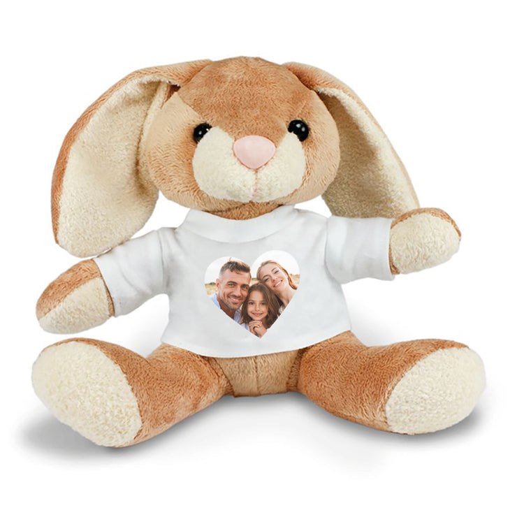 Kuscheltier Hase mit Wunschfoto