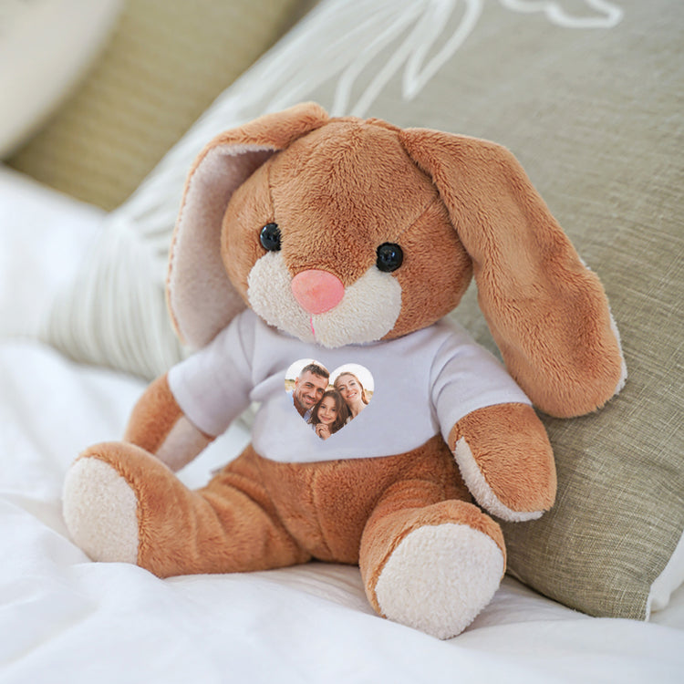 Kuscheltier Hase mit Wunschfoto