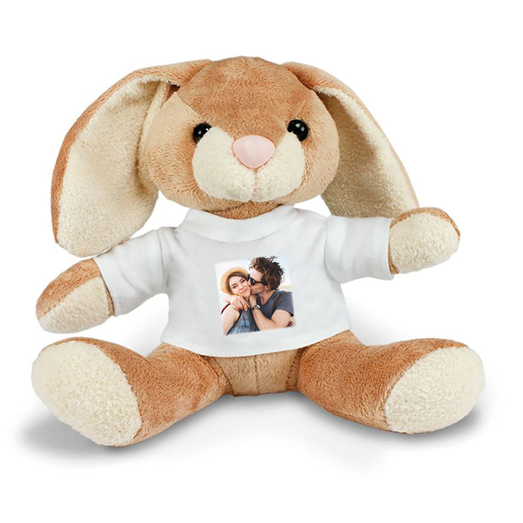 Kuscheltier Hase mit Wunschfoto
