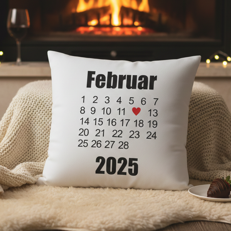 Weißes Kissen Schönster Tag