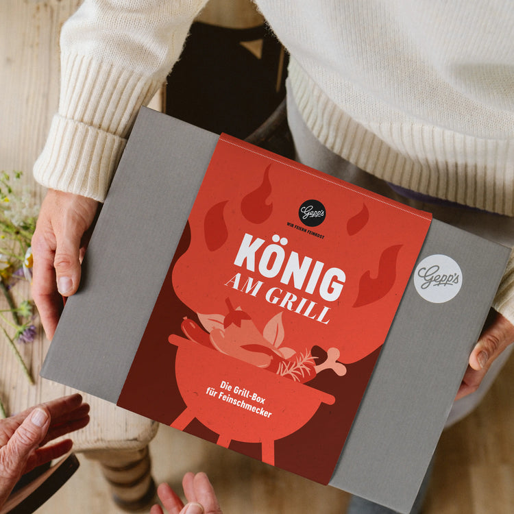 Präsentkorb König am Grill