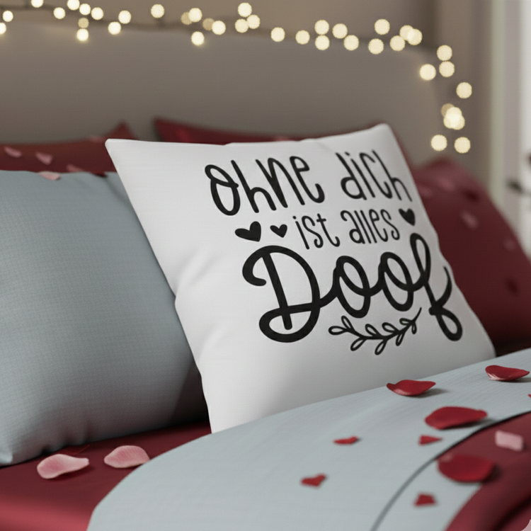 Kissen Ohne dich ist alles doof