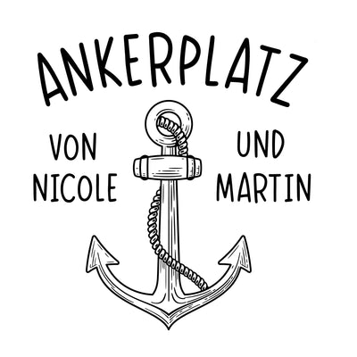 Schieferherz - Ankerplatz mit Wunschnamen