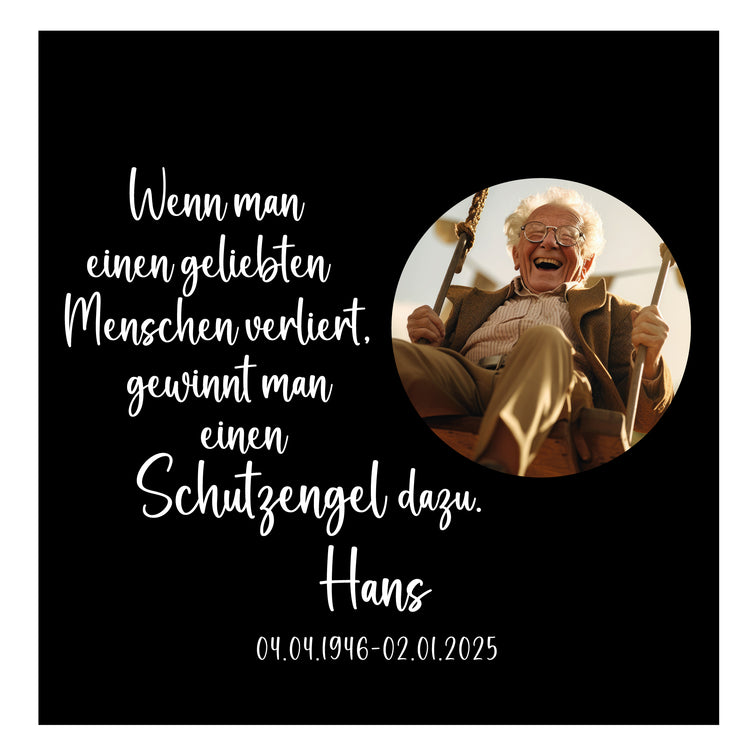 Schieferherz - Geliebter Mensch mit Wunschfoto & Name