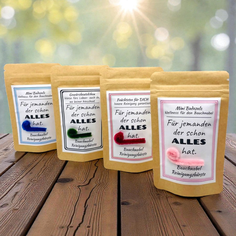 3-er Set - Für jemanden der schon Alles hat - Bauchnabel Reinigungsbürste - Spaßgeschenk