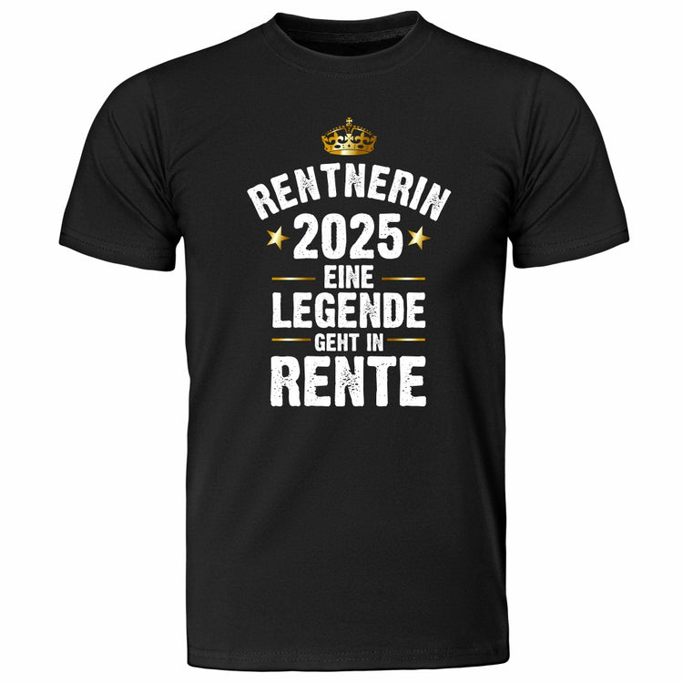 T-Shirt Rentner / Rentnerin 2025 - Eine Legende geht in Rente
