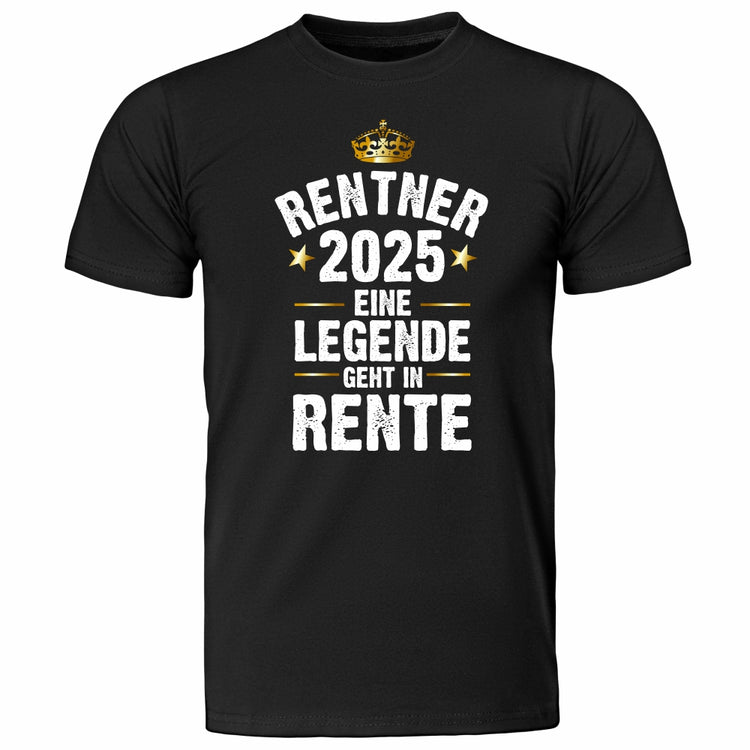 T-Shirt Rentner / Rentnerin 2025 - Eine Legende geht in Rente