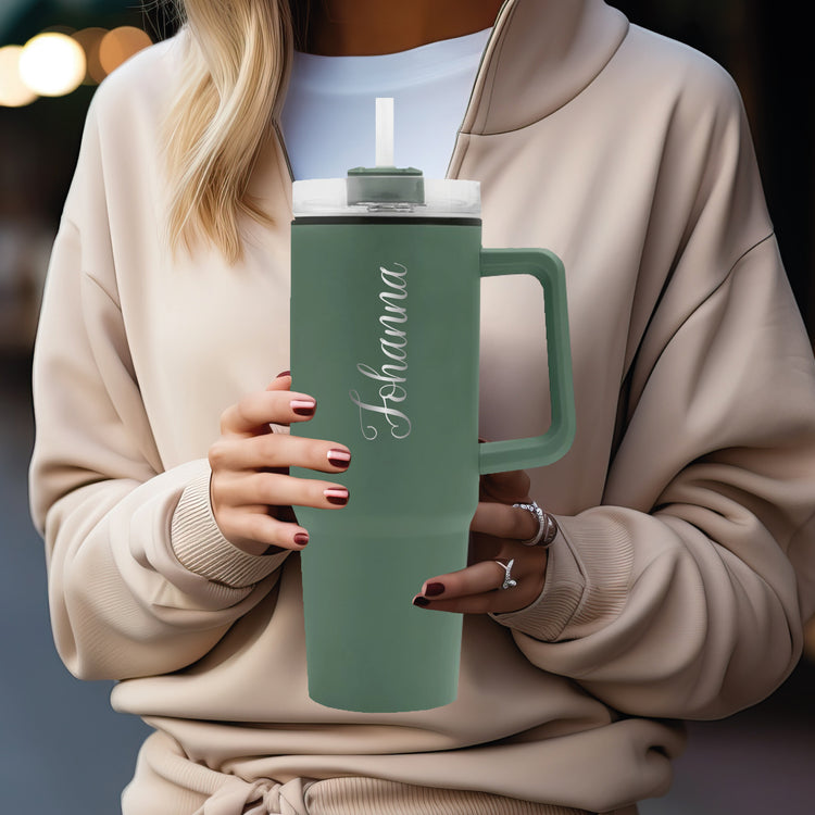 Thermobecher mit Henkel 900 ml mit Wunschname