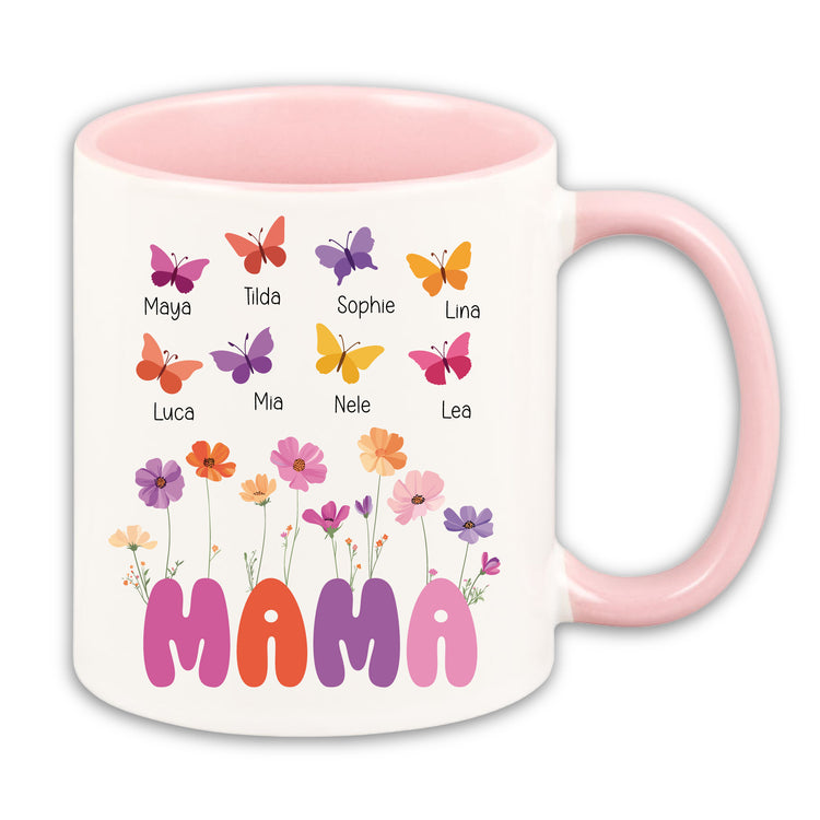 Tasse - Schmetterlinge für Mama - mit Personalisierung