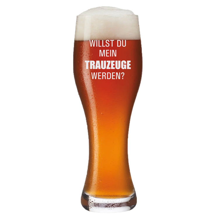 Weizenbierglas Willst Du mein Trauzeuge werden?