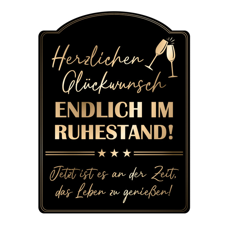 Weinetikett Ruhestand