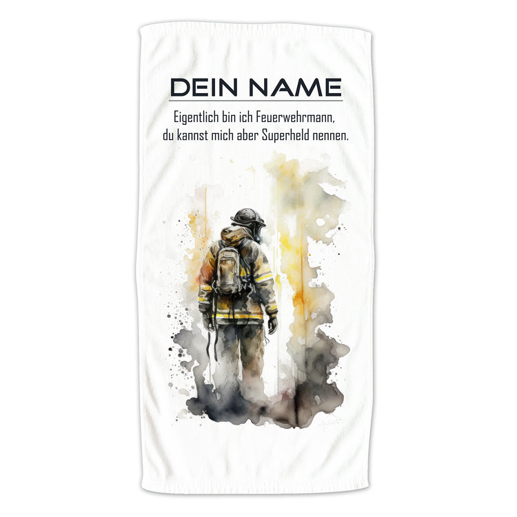 Badetuch - Feuerwehr mit Name