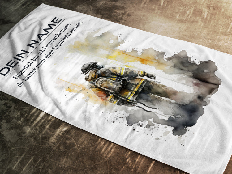 Badetuch - Feuerwehr mit Name