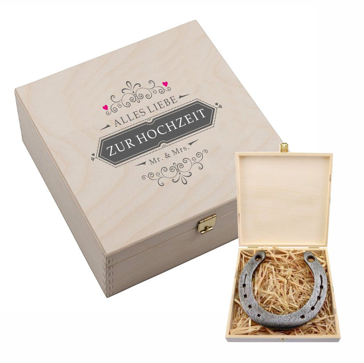 Hufeisen-Box Alles Liebe zur Hochzeit (Mr & Mrs)