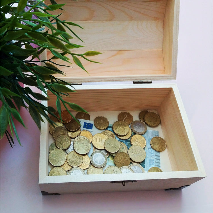 Schatztruhe mit Namensgravur Rentenkasse