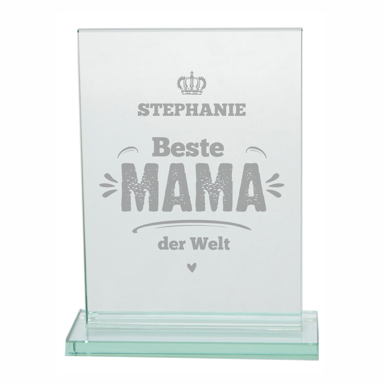 Glaspokal Beste Mama der Welt - personalisiert