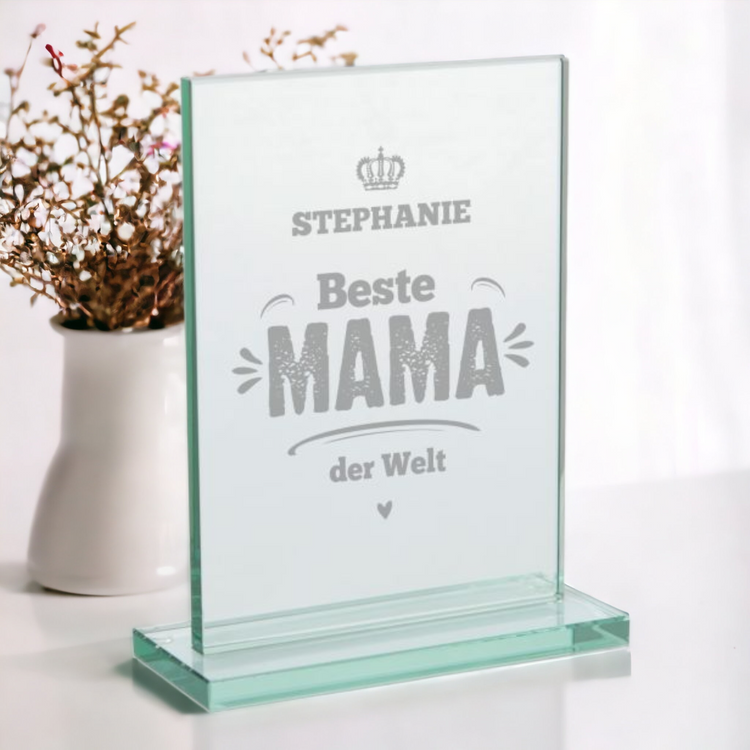 Glaspokal Beste Mama der Welt - personalisiert