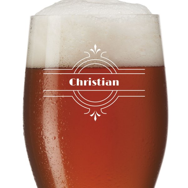 Personalisierbares Leonardo Weizenbierglas mit Gentleman-Motiv