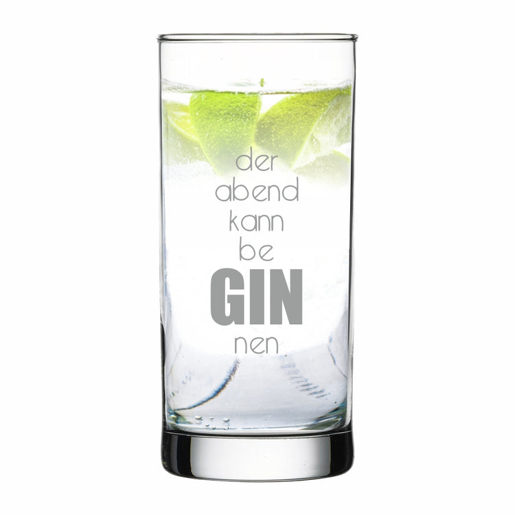 GIN-Glas Der Abend kann beGINnen