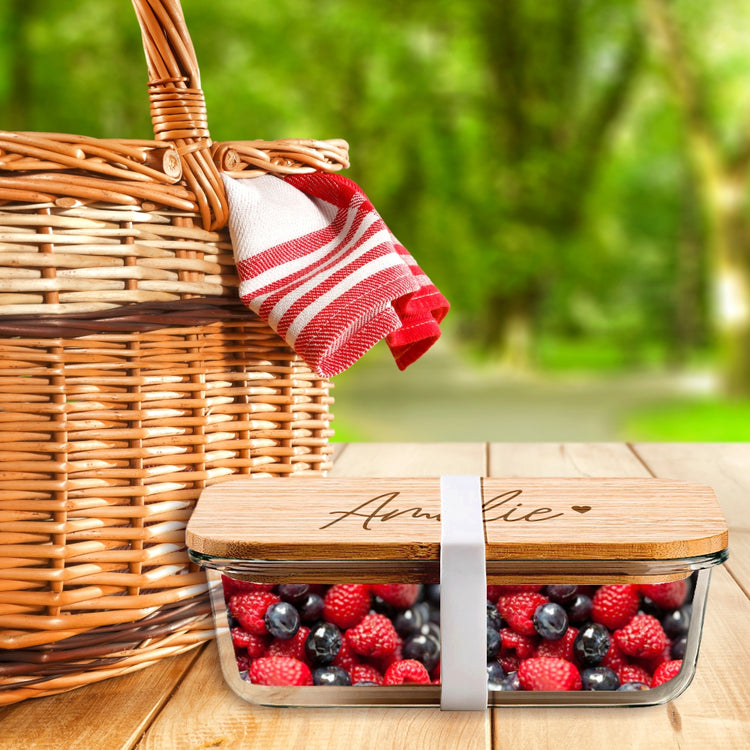 Lunchbox mit Namen - Design Heart graviert