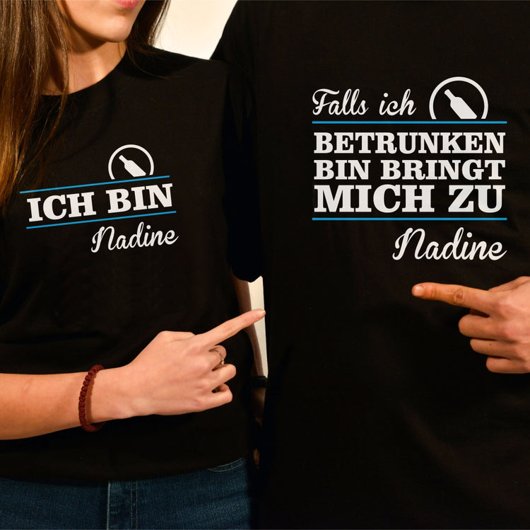 T-Shirt SET Falls ich betrunken bin…