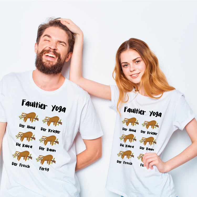 T-Shirt Faultier Yoga