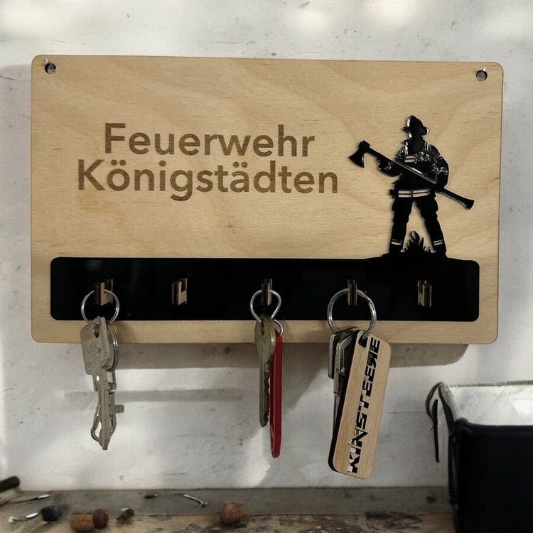 Feuerwehr-Schlüsselbrett - personalisiert