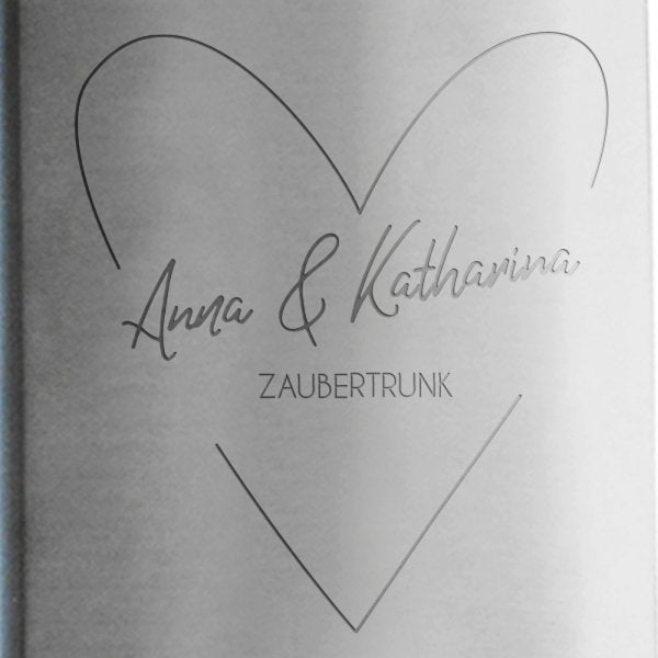 Flachmann Herz mit Gravur