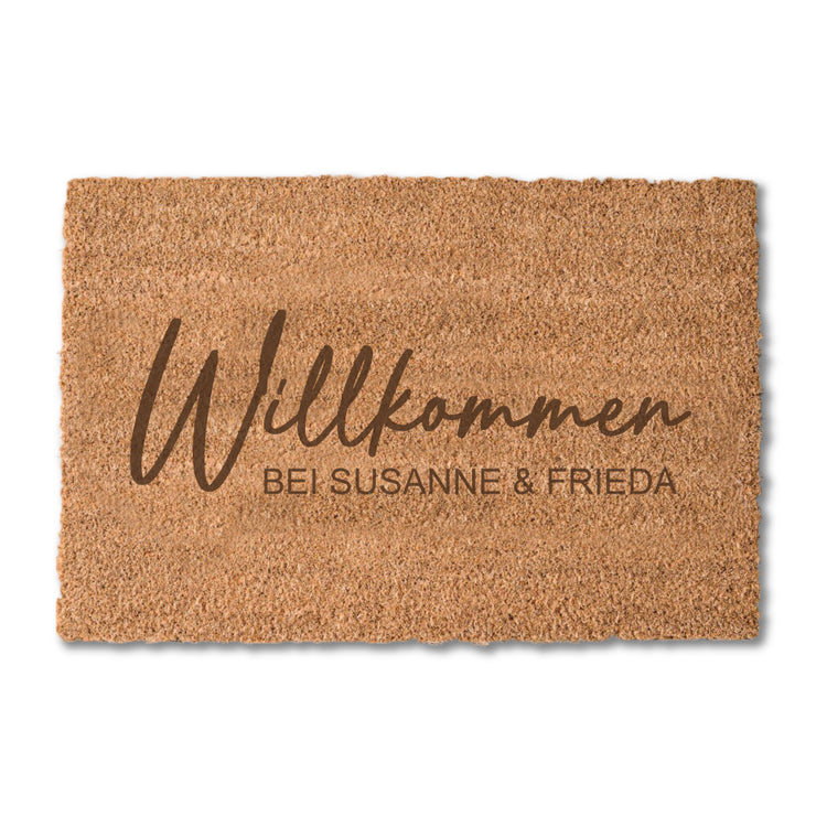 Kokos-Fußmatte Willkommen