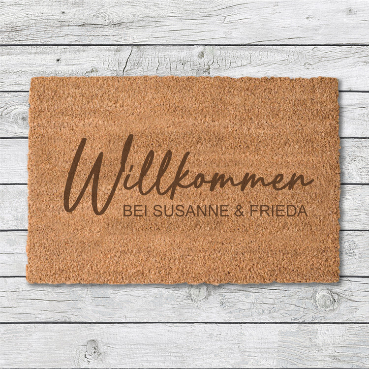 Kokos-Fußmatte Willkommen