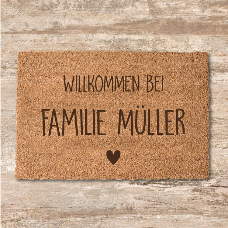 Kokos-Fußmatte WILLKOMMEN