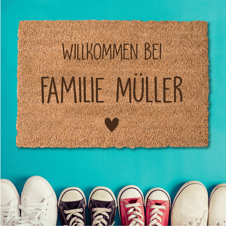 Kokos-Fußmatte WILLKOMMEN